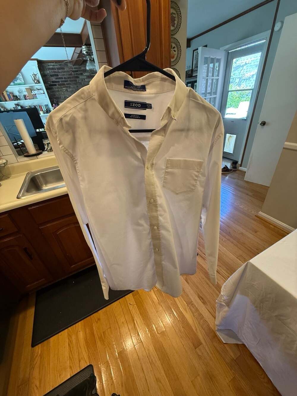IZOD Boys Solid Stretch Oxford Cotton Shirt